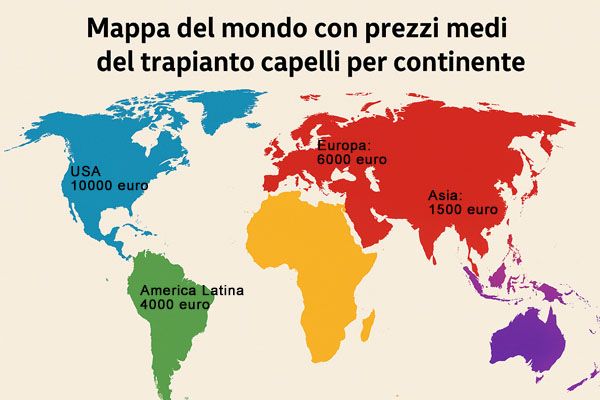 costi trapianto capelli mondo 2025