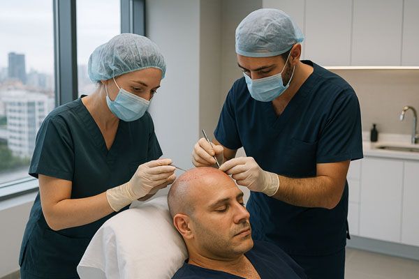 Tecnica DHI trapianto capelli Turchia - Chirurgo turco esegue trapianto capelli con tecnica DHI