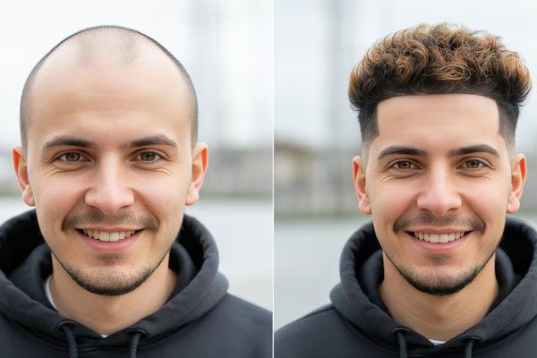 confronto tra trapianto di capelli prima e dopo caso 4