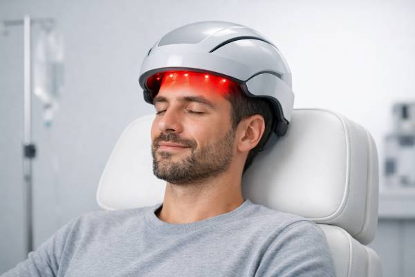 Casco laser LLLT per rigenerazione capillare