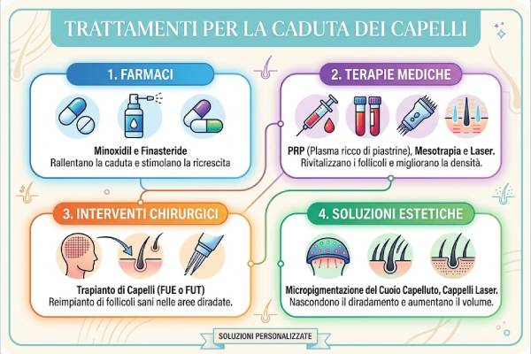 Opzioni di trattamento per l'alopecia